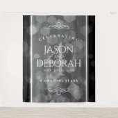 Elegante 4. Linen Hochzeitsfeier Wandteppich (Vorderseite)