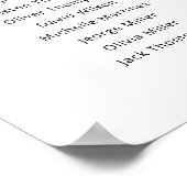 Elegante 4 Tische für Ihre Sitzplakette Poster (Ecke)