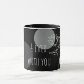 Elegante "4ever With You"-Typografie  Tasse (Zentrum)