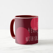 Elegante "4ever With You"-Typografie Tasse (Vorderseite Links)