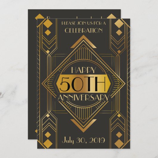 Elegante 50. Art Deco Festival - Martha Argerich P Einladung (Vorne/Hinten)