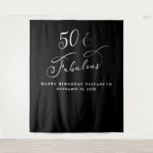 Elegante 50. Black Birthday Party Wandteppich (Vorderseite)