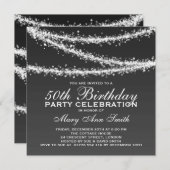 Elegante 50. einladung (Vorne/Hinten)