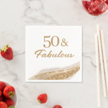 Elegante 50 & Fabelhafte Goldene Geburtstagsfeier