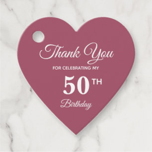 Elegante 50. Geburtstag Danke Rosen Gold Geschenkanhänger