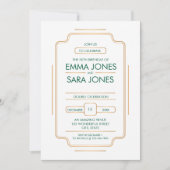 Elegante 50. Geburtstagsfeier Einladung (Vorderseite)