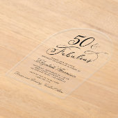 Elegante 50. Geburtstagsparty Acryleinladungen (Ablage )