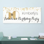 Elegante 50. Geburtstagsparty Banner (Messe)