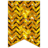 Elegante 50. glänzende, schwarze Zickzack Garage Wimpelkette (Erste Fahne)