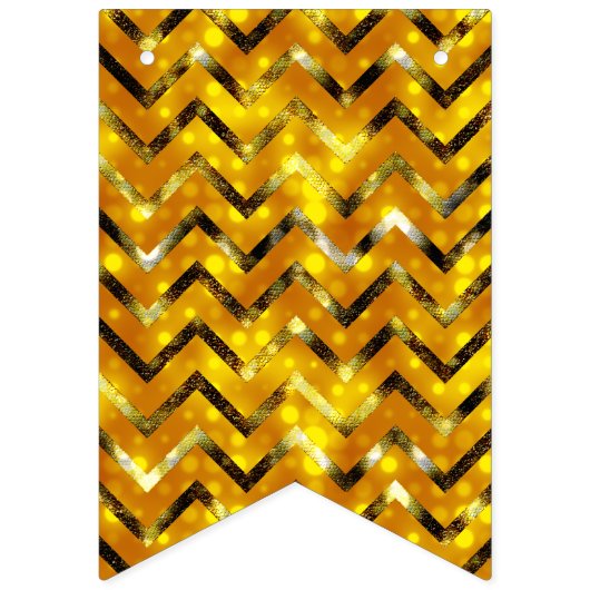 Elegante 50. glänzende, schwarze Zickzack Garage Wimpelkette (Erste Fahne)