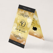 Elegante 50. Golden Wedding Anniversary Table Card (Rückseite)