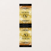 Elegante 50. Golden Wedding Anniversary Table Card (Außenseite Aufgefaltet)