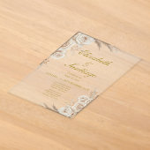Elegante 50. Hochzeit Boho Spanisch Acryleinladungen (Ablage )