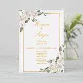 Elegante 50. Hochzeit Einladung in Spanisch (Stehend vorne)