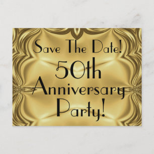 Elegante 50-jährige Save the Date Postkarten