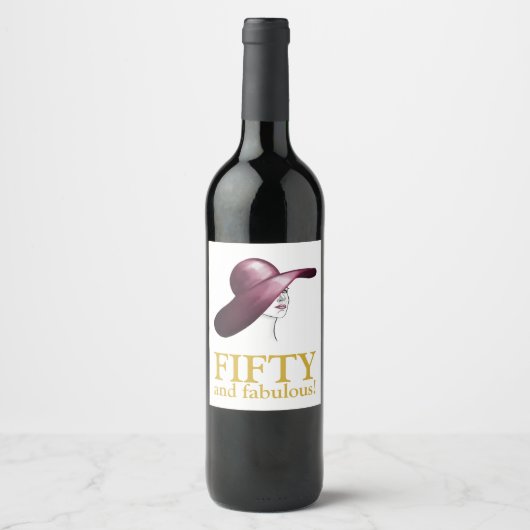 Elegante 50-köpfige Frau Weinetikett (Vorderseite)