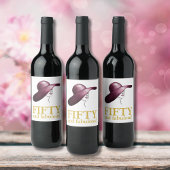 Elegante 50-köpfige Frau Weinetikett