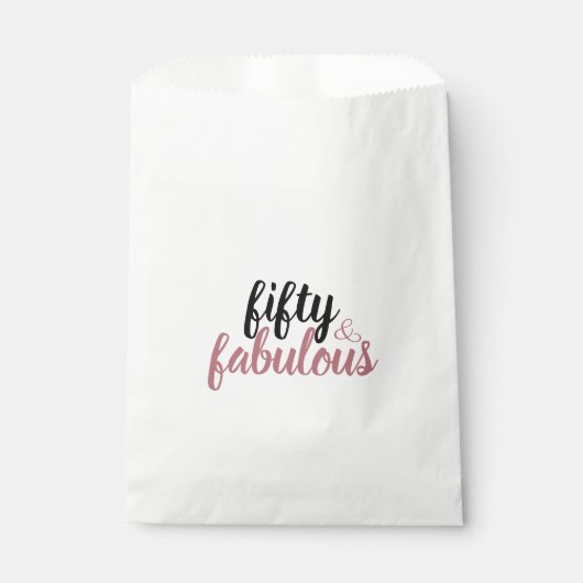 Elegante 50-köpfige Rose Gold Blush Geschenktütchen (Vorderseite)