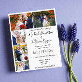 elegante 5 Fotos Collage Moderne Hochzeitseinladun