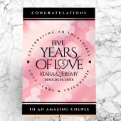 Elegante 5. Rose Quartz Hochzeitstag Acrylschild