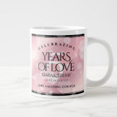 Elegante 5. Rose Quartz Hochzeitstag Jumbo-Tasse (Rechts)