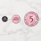 Elegante 5. Rose Quartz Hochzeitstag Konfetti (Vorderseiten)