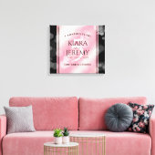 Elegante 5. Rose Quartz Hochzeitstag Leinwanddruck (Insitu (Wohnzimmer))