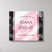 Elegante 5. Rose Quartz Hochzeitstag Leinwanddruck (Vorderseite)