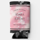 Elegante 5. Rose Quartz Hochzeitstag Selters Dosenkühler (Rückseite)