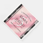 Elegante 5. Rose Quartz Hochzeitstag Serviette (Ecke)