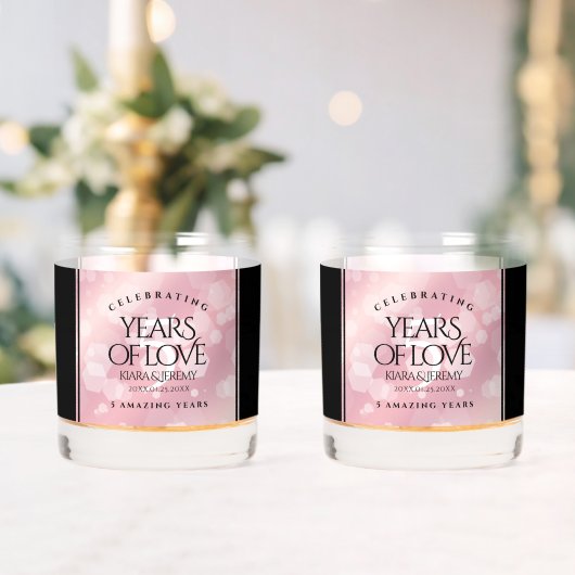 Elegante 5. Rose Quartz Hochzeitstag Whiskyglas (Insitu (Hochzeit))