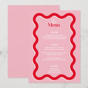 Elegante 5x7" Hochzeitstisch-Menükarten Flaches Me Menükarte