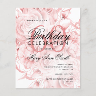 Elegante 60. Geburtstag Blumengoldblume Rose