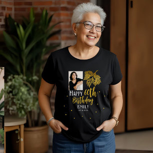 Elegante 60. Geburtstags-Goldfolie Foto-Party Tri-Blend Shirt