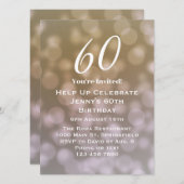 Elegante 60. Geburtstagseinladung für sie Einladung (Vorne/Hinten)