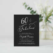Elegante 60. Geburtstagsparty Einladung (Stehend Vorderseite)