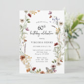 Elegante 60. Geburtstagsparty Einladung (Stehend Vorderseite)