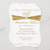 Elegante 60. Geburtstagsparty Einladungen (Vorne/Hinten)