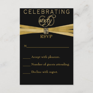 Elegante 60. Geburtstagsparty Einladungen RSVP Car