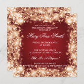 Elegante 60. Geburtstagsparty Gold Feilschenbeleuc Einladung (Vorne/Hinten)