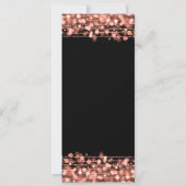 Elegante 60. Geburtstagsparty Rose Gold Einladung (Rückseite)