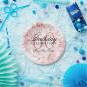 Elegante 60. Geburtstagsparty Rose Gold Pappteller (Party)