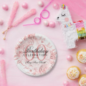 Elegante 60. Geburtstagsparty Rose Gold Pappteller (Party)