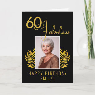 Elegante 60 und Fabelhafte Zweige 60. Geburtstagsf Karte