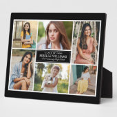Elegante 6 Foto Schwarzer Abschluss Collage Fotoplatte (Seite)