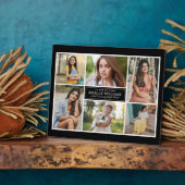 Elegante 6 Foto Schwarzer Abschluss Collage Fotoplatte (Seite)