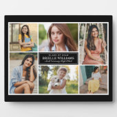 Elegante 6 Foto Schwarzer Abschluss Collage Fotoplatte (Vorderseite)