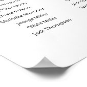 Elegante 6 Tische finden Ihre Sitzkarte Poster (Ecke)