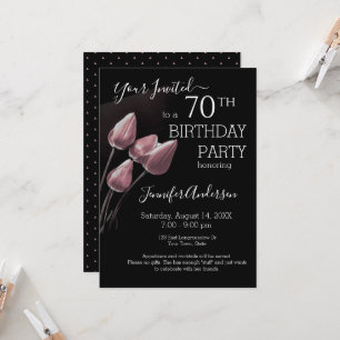 Elegante 70. Geburtstagsparty Einladung