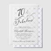 Elegante 70. Geburtstagsparty Pergament Einladungen (Versetzt (Einladung))